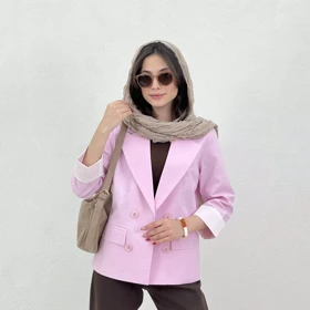 کت زنانه لینن یقه انگلیسی