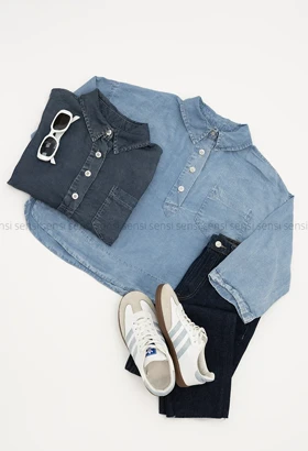 شومیز کراپ تنسل کد1005307