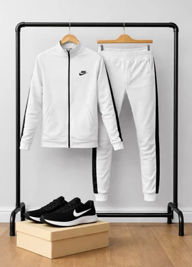 پکیج ست سویشرت شلوار مردانه نایک مدل Madio + کفش ورزشی مردانه Nike مدل Tigo زیره سفید