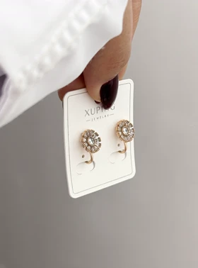 گوشواره کلیپسی گل داوودی ژوپینگ 809