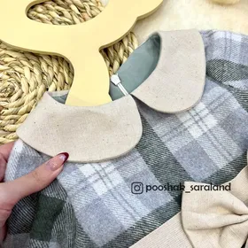 پیراهن دخترانه چهارخانه 2 تا 4 سال