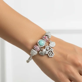 دستبند پاندورا مدل قلبی