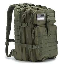 کوله پشتی تاکتیکال 45 لیتری مدل Military بج دار (سبز)