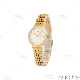 ساعت دنیل ولینگتون زنانه طلایی صفحه سفید نگینی اسمال 105998