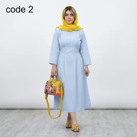 پیراهن لینن مدل ساجده علیدسا (کد 2)
