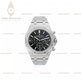 ساعت مچی اودمار پیگه کورنوگراف سیلور صفحه مشکی Audemars Piguet