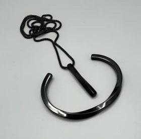 ست بنگل گردنبند استیل