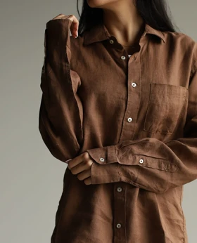 شومیز لینن tghv_brown