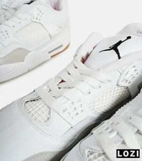کتانی ساق‌دار بزرگ پا سفید Nike air jordan 4