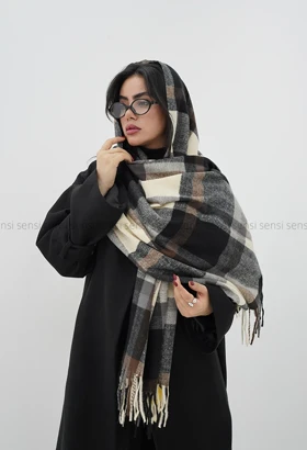 شال 4خونه پشمی کد1004702