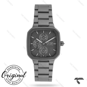 ساعت کرست مردانه 6370-3 فول دیت دودی Crest-11062-G