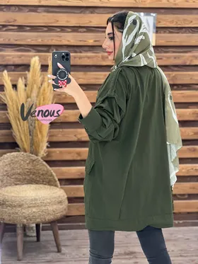 مانتو جیب پیله آستین دکمه