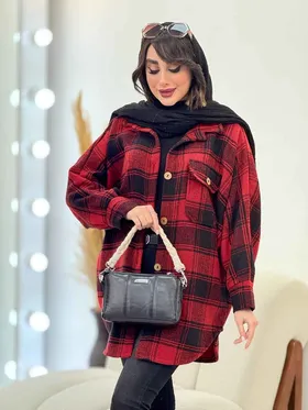 پالتو چهارخونه تک جیب تیبا