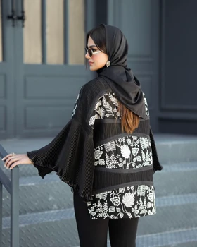 ژاکارد ترکیبی آستین پیلیسه