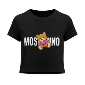 کراپ تیشرت آستین کوتاه زنانه مدل خرسPJ1227