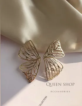 گوشواره زنانه بال پروانه کد 87