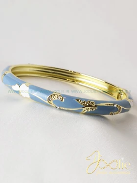 بنگل زنانه میناکاری کدB2128 (ابی روشن)