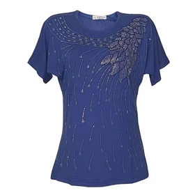 تیشرت زنانه ویسکوز نگین‌دار