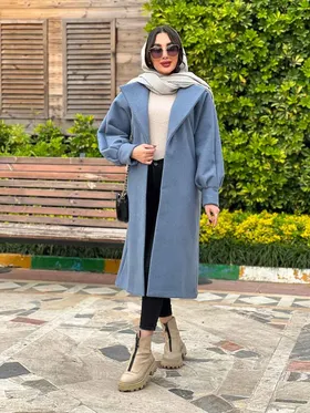 پالتو یقه آمریکایی آستین پیله