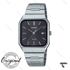 ساعت کاسیو مستطیلی MTP-B185D-1AV مردانه سیلور مشکی Casio-10724-G