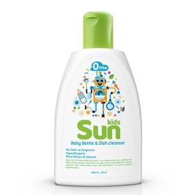 مایع استریل شست و شوی لوازم کودک 500میل سان کیدز sun kids