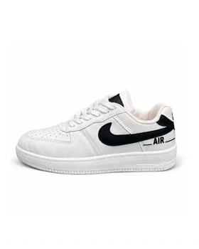 کفش کتانی مردانه زنانه و بزرگ پا مدل ایرفورس سفید مشکی Nike Air Force