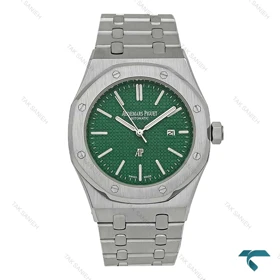ساعت AP مردانه مدل Royal Oak سیلور صفحه سبز AP-7993-G