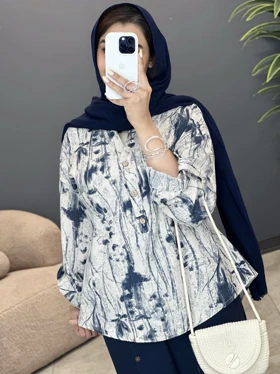 شومیز آبرنگی پاپیون