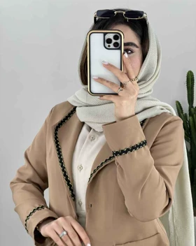 کت نوار دوزی یقه آرشال(2)کد3436
