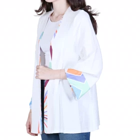 مانتو یقه و مچ خرج کار رنگی