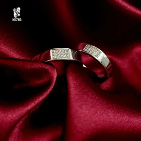 حلقه ست نقره زنانه ومردانه کدhsn1064