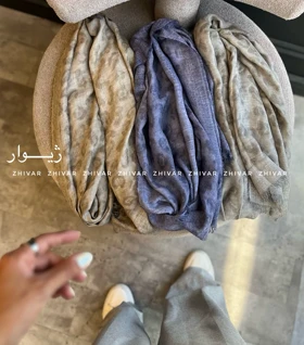 شال لینن پلنگی شاین