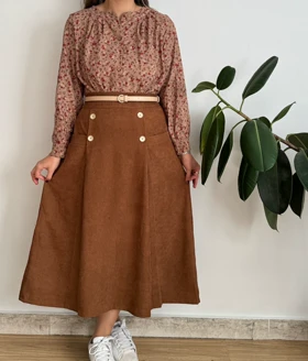 دامن مخمل کبریتی 1