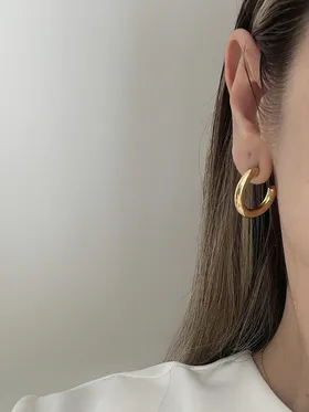 گوشواره زنانه حلقه‌ای ساده کد 30