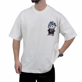 تیشرت آستین کوتاه مردانه سفید دونخ مدل مینیمال