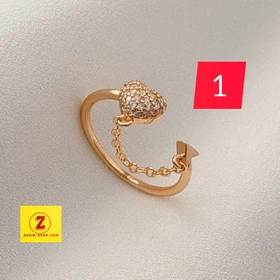 انگشتر فری سایز زنانه نگینی مارک CM