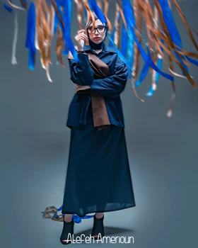 شومیز دامن سرمه