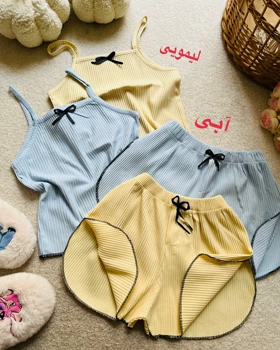تاپ و شلوارک راحتی نخ و پنبه