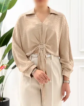 شومیز طرح‌دار ساتن