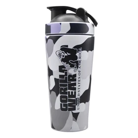 شیکر استیل ورزشی یک تیکه گوریلا مدل Army-402P350 ظرفیت 0.74 لیتر