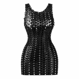 پیراهن دیسکویی فلسی رنگ مشکی برند ویتاریتا کد 882