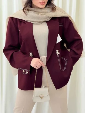مانتو مازراتی دو جیب دوخت دار