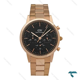 ساعت مردانه دنیل ولینگتون رزگلد کورنوگراف صفحه مشکی DW-8035-G