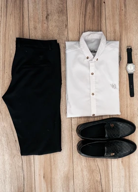 پیراهن مردانه سفید مدل VQ