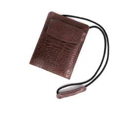 کیف گردنی چرم کروکو مدل ژولیا