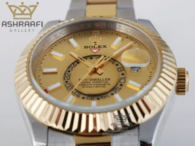 ساعت رولکس اسکای صفحه طلایی ROLEX Sky Dweller SGG1