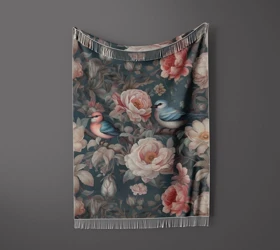 شال مبل ریش دار sofa shawl 194