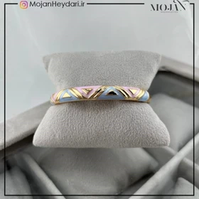 دستبند زنانه بنگل با طرح میناکاری شیک و ظریف کد bg10021