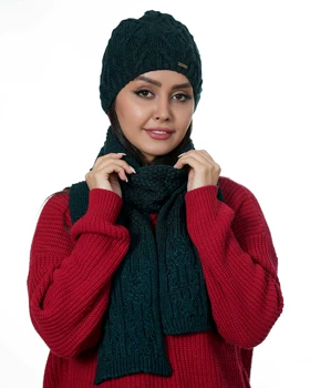 شال و کلاه زمستانی زنانه سیلکا مدل صحرا