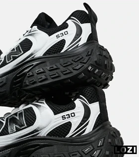 کفش کتانی مردانه و زنانه سفید مشکی NEW BALANCE 530 V02